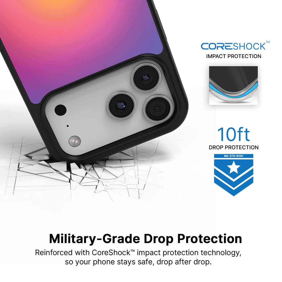 Aura Glow iPhone 18 Pro case with drop protection