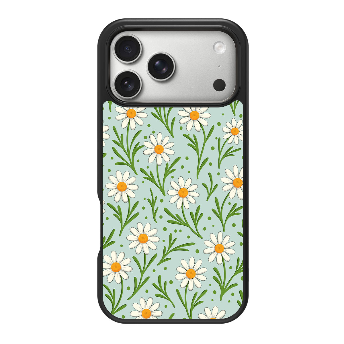 Daisy Flowers design back view – iPhone 18 Pro case