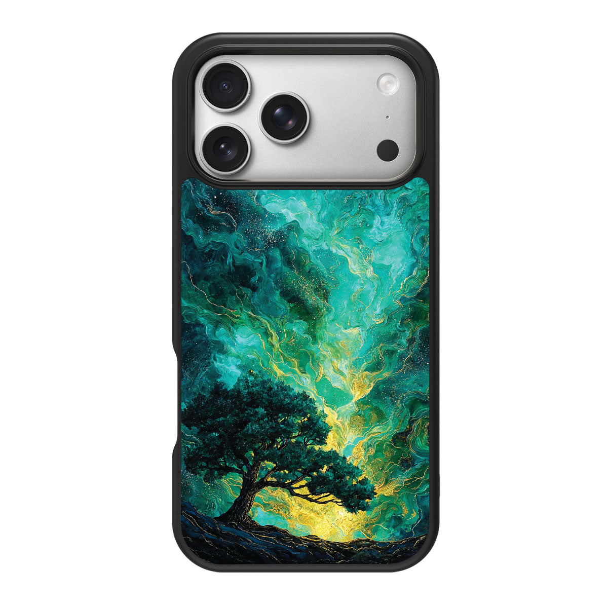 Emerald Storm design back view – iPhone 18 Pro case
