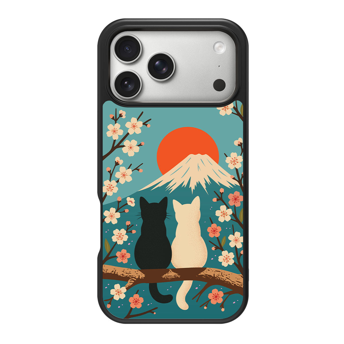 Fuji Cats design back view – iPhone 18 Pro case