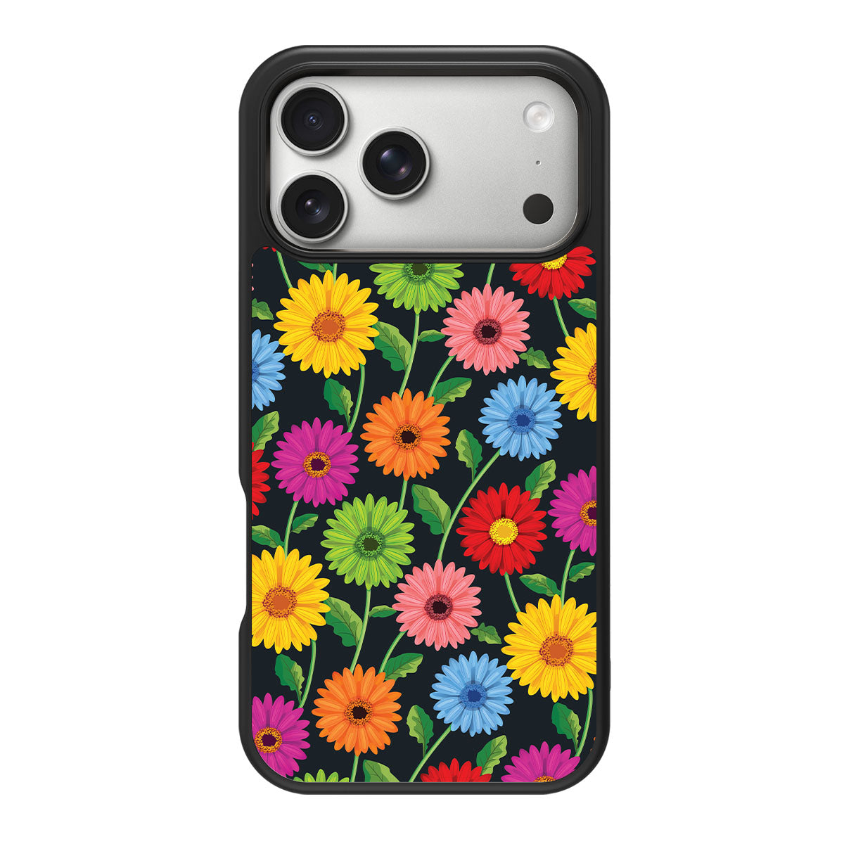 Gerbera Bloom design back view – iPhone 18 Pro case