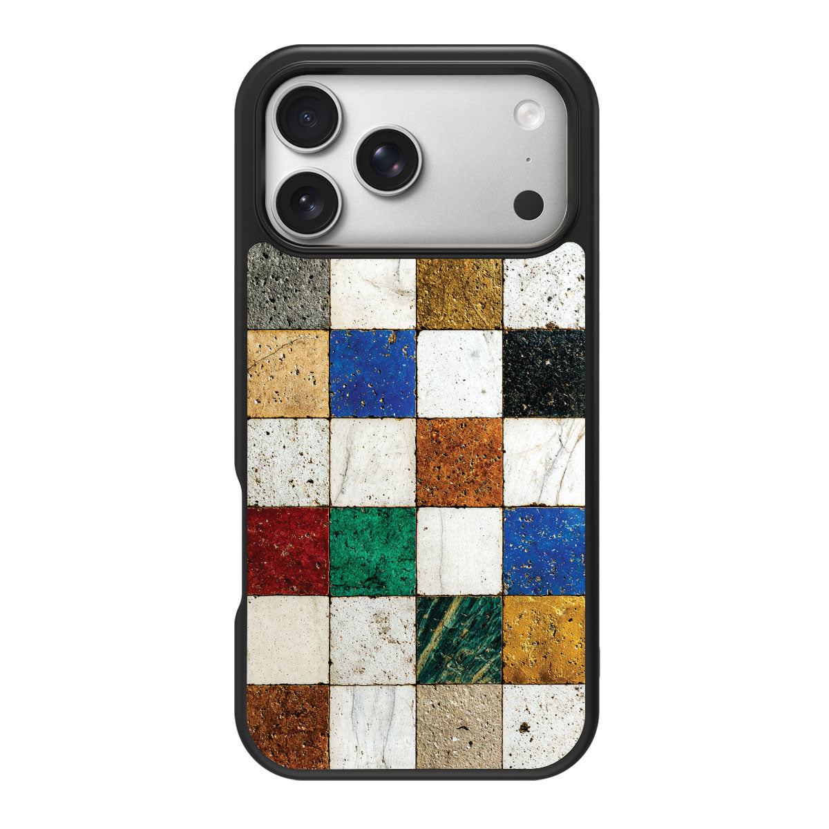 Heritage Mosaic design back view – iPhone 18 Pro case
