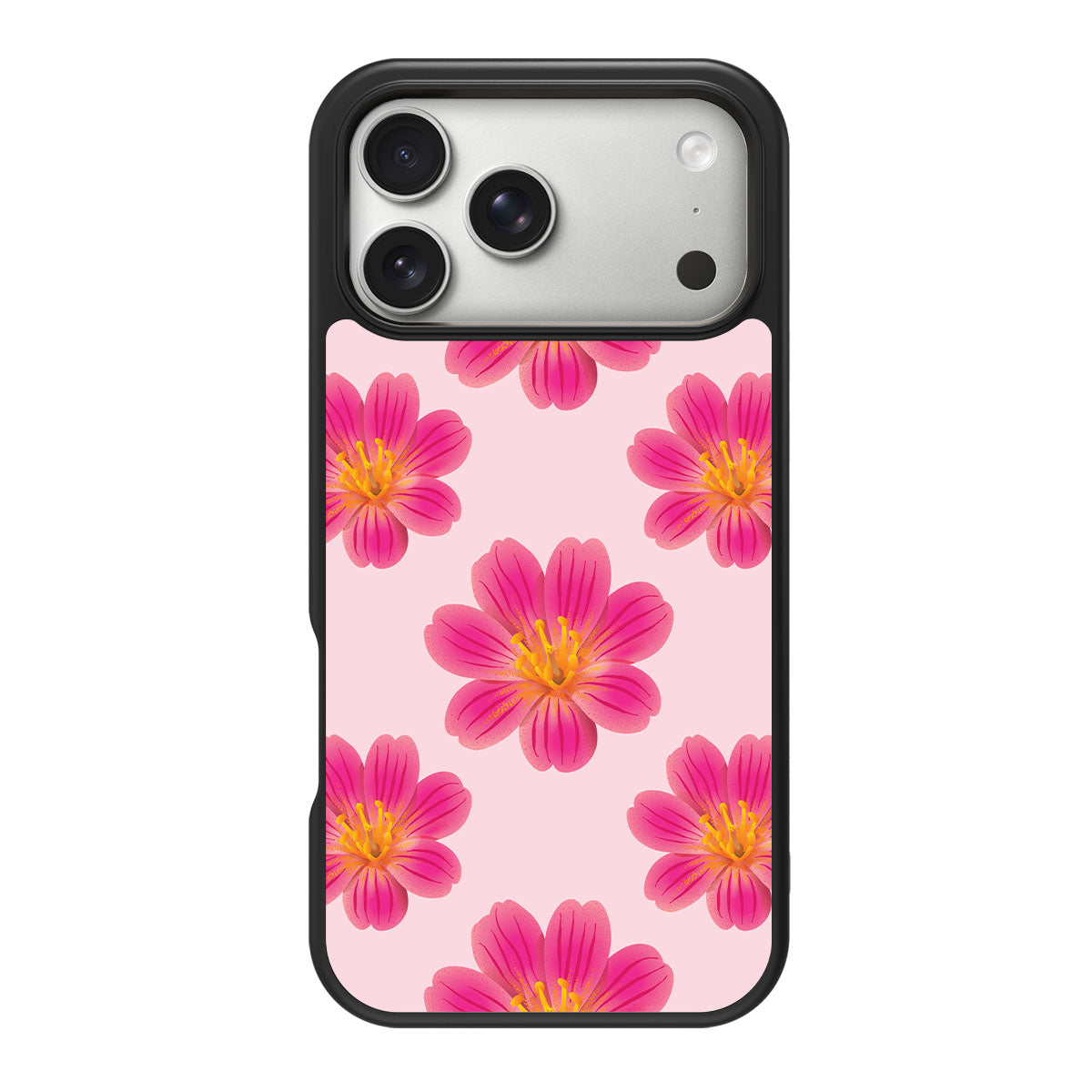 Lewisia Cotyledon design back view – iPhone 18 Pro case
