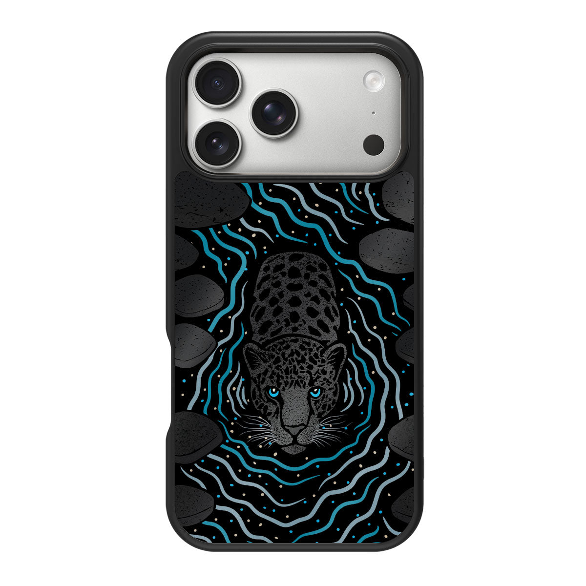 Midnight Panther design back view – iPhone 18 Pro case