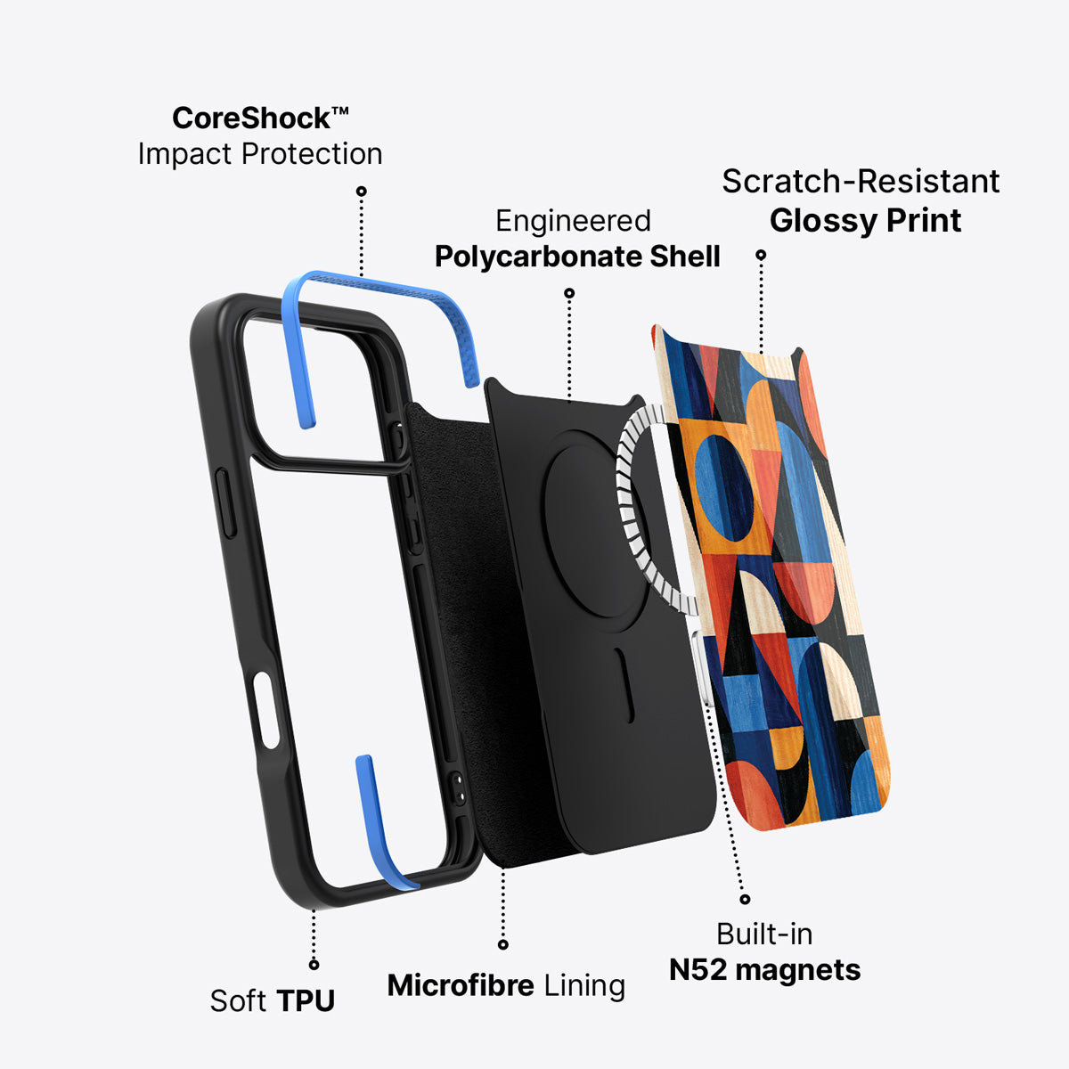 iPhone 18 Pro case construction – Modernist Muse phone case