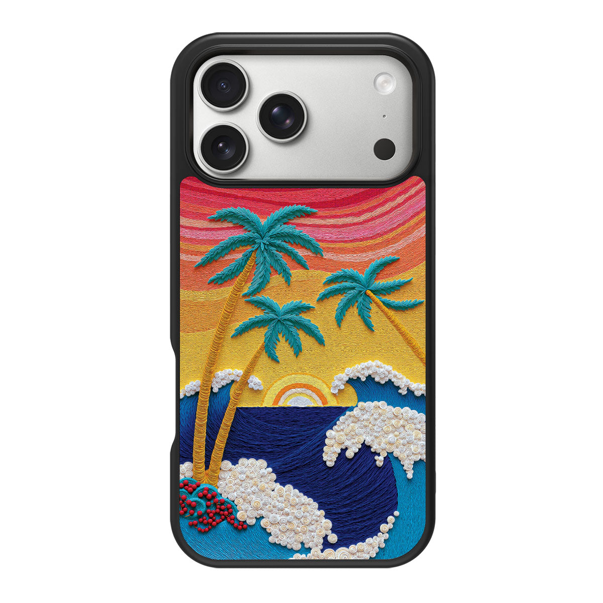 Tropical Designer iPhone 18 Pro Case – Paper Tropics | MagSafe