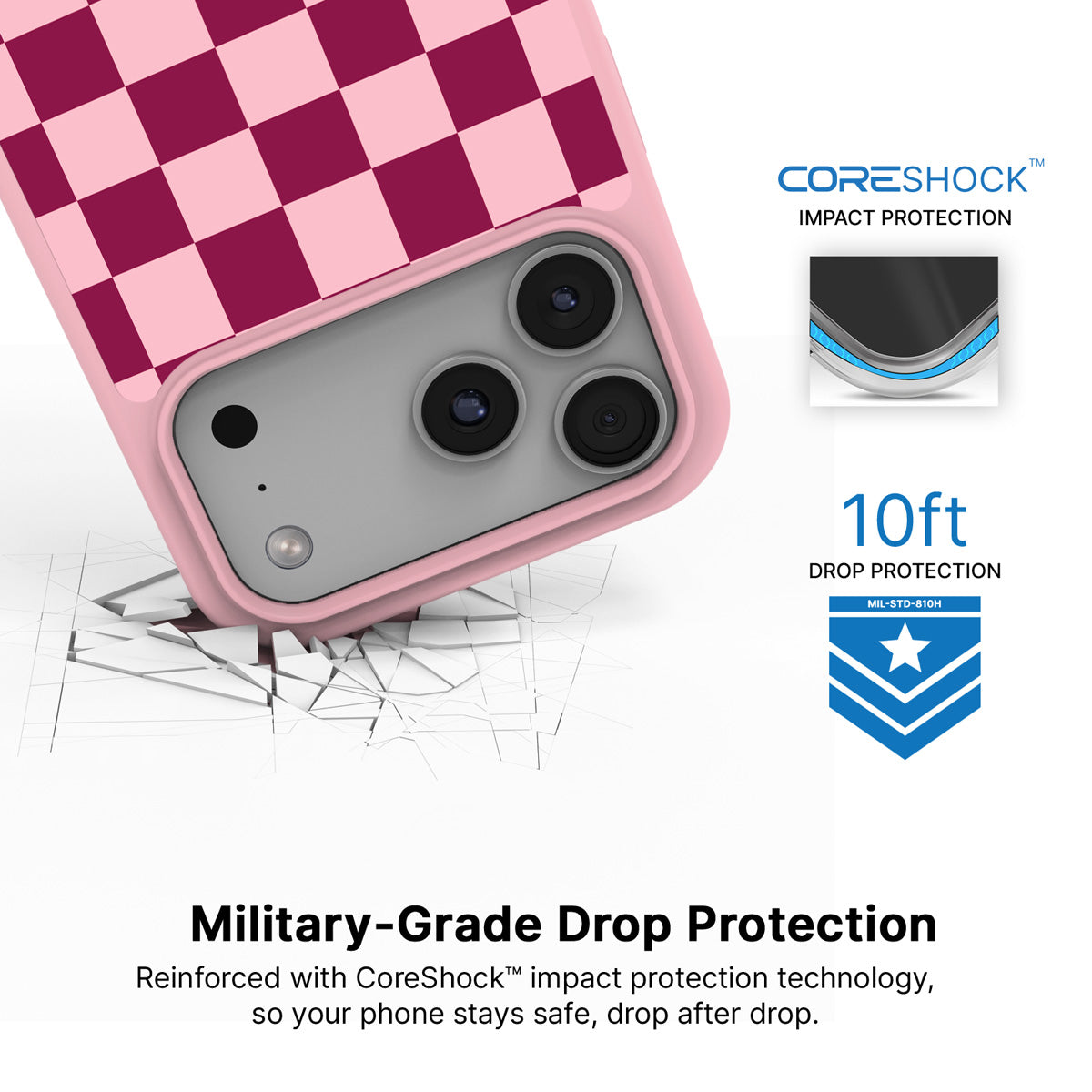Rouge Board iPhone 18 Pro case with drop protection