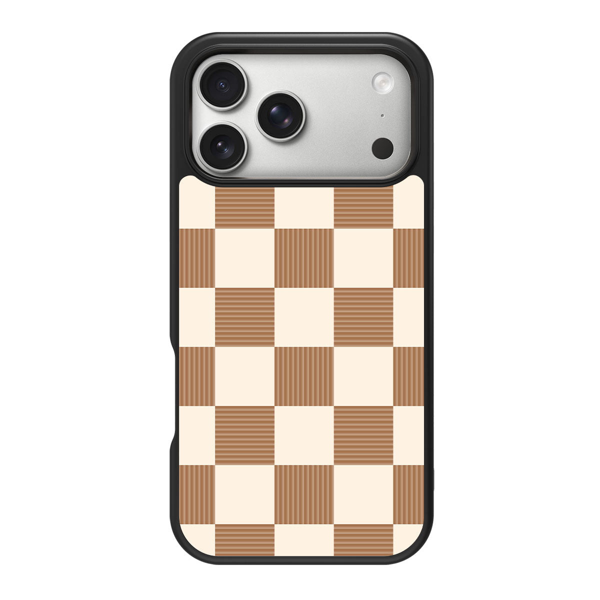 Vintage Mocha design back view – iPhone 18 Pro case