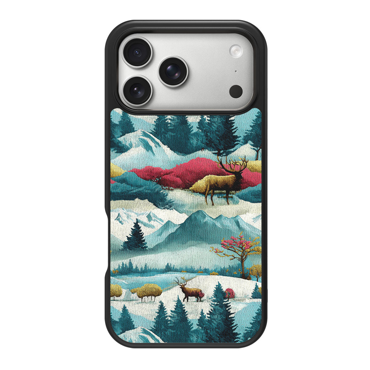 Winter Impressions design back view – iPhone 18 Pro case