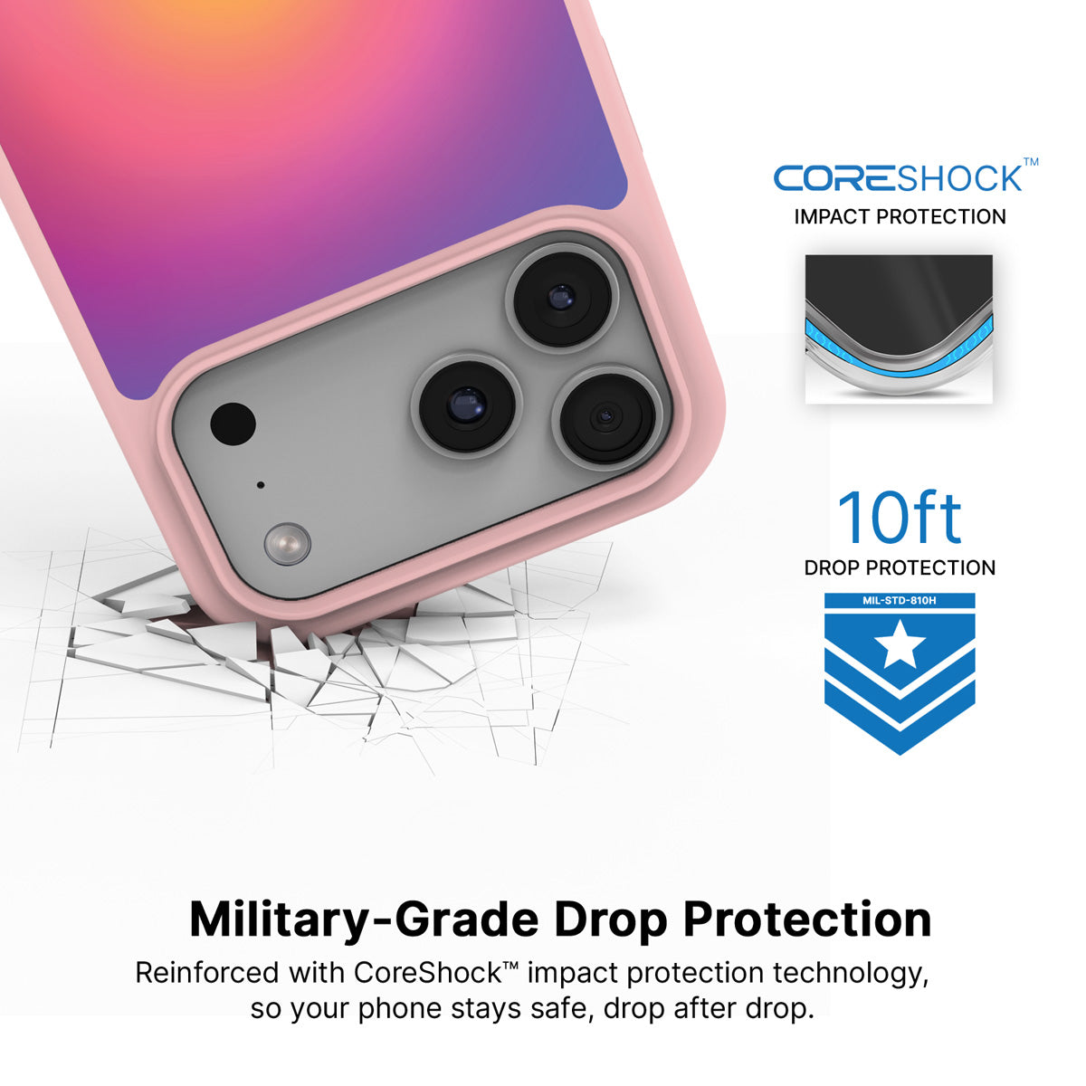 Aura Glow iPhone 18 Pro Max case with drop protection
