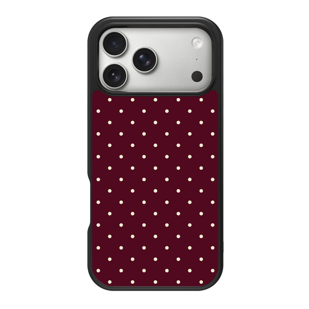 Burgundy Bloom design back view – iPhone 18 Pro Max case