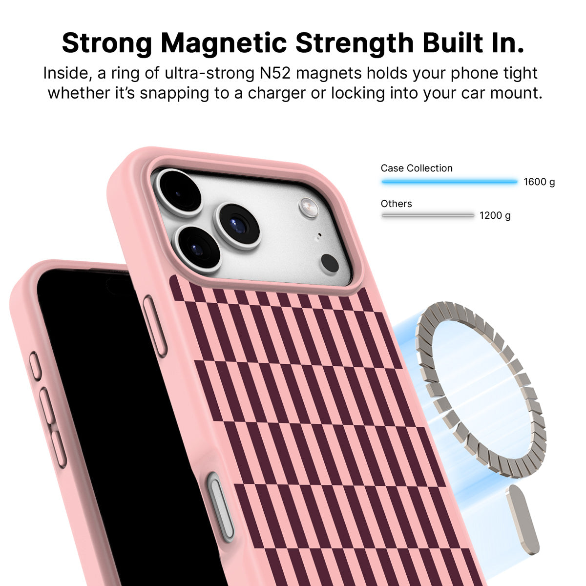 iPhone 18 Pro Max MagSafe case – Claret Stack design