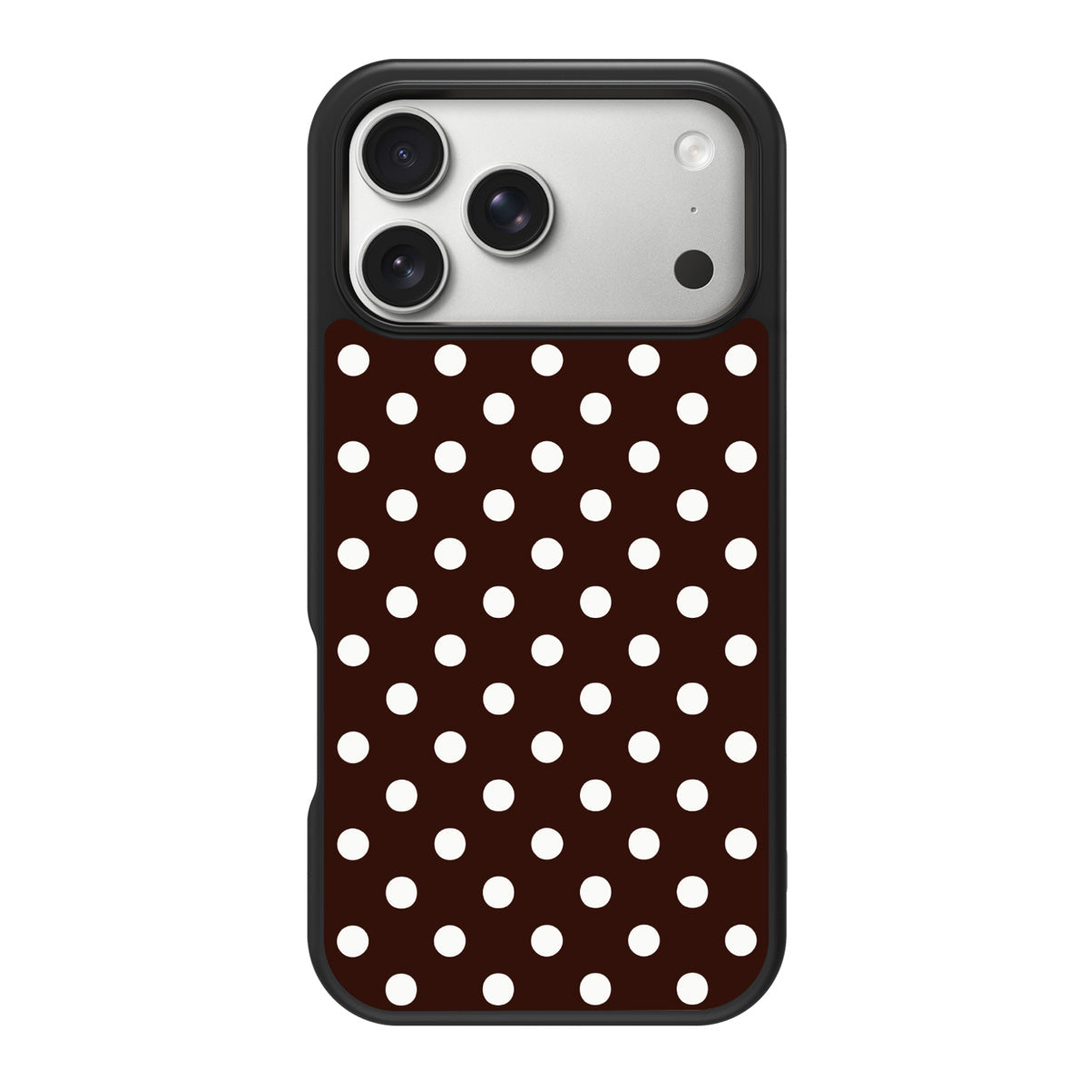 Cocoa Confetti design back view – iPhone 18 Pro Max case
