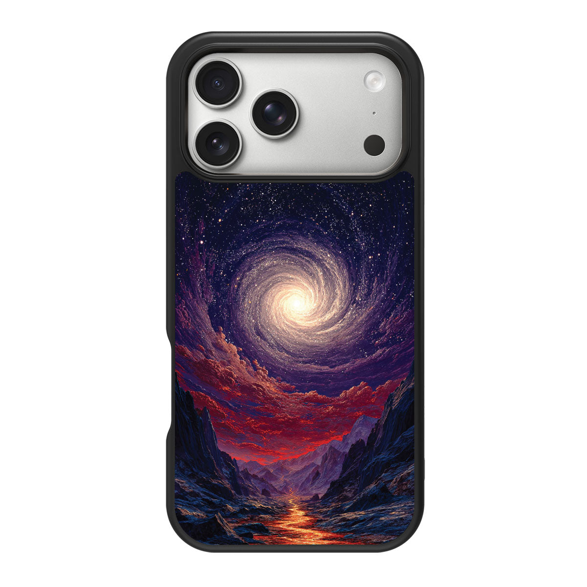 Cosmic Vortex design back view – iPhone 18 Pro Max case