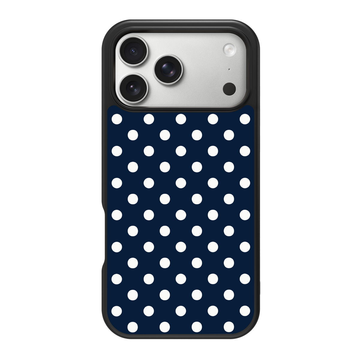 Navy Polka Dot iPhone 18 Pro Max Case – Deep Sea | MagSafe