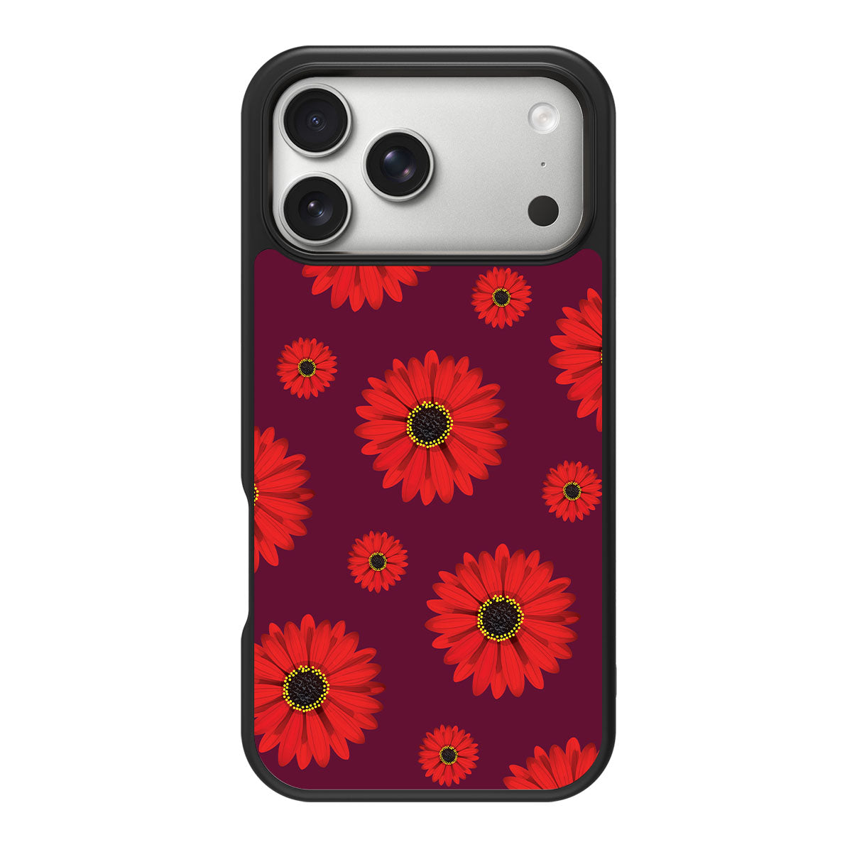 Gerbera Daisy design back view – iPhone 18 Pro Max case