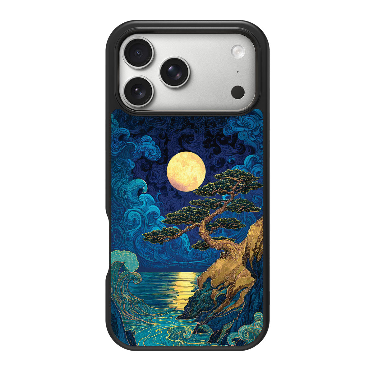 Moonlit Tide design back view – iPhone 18 Pro Max case