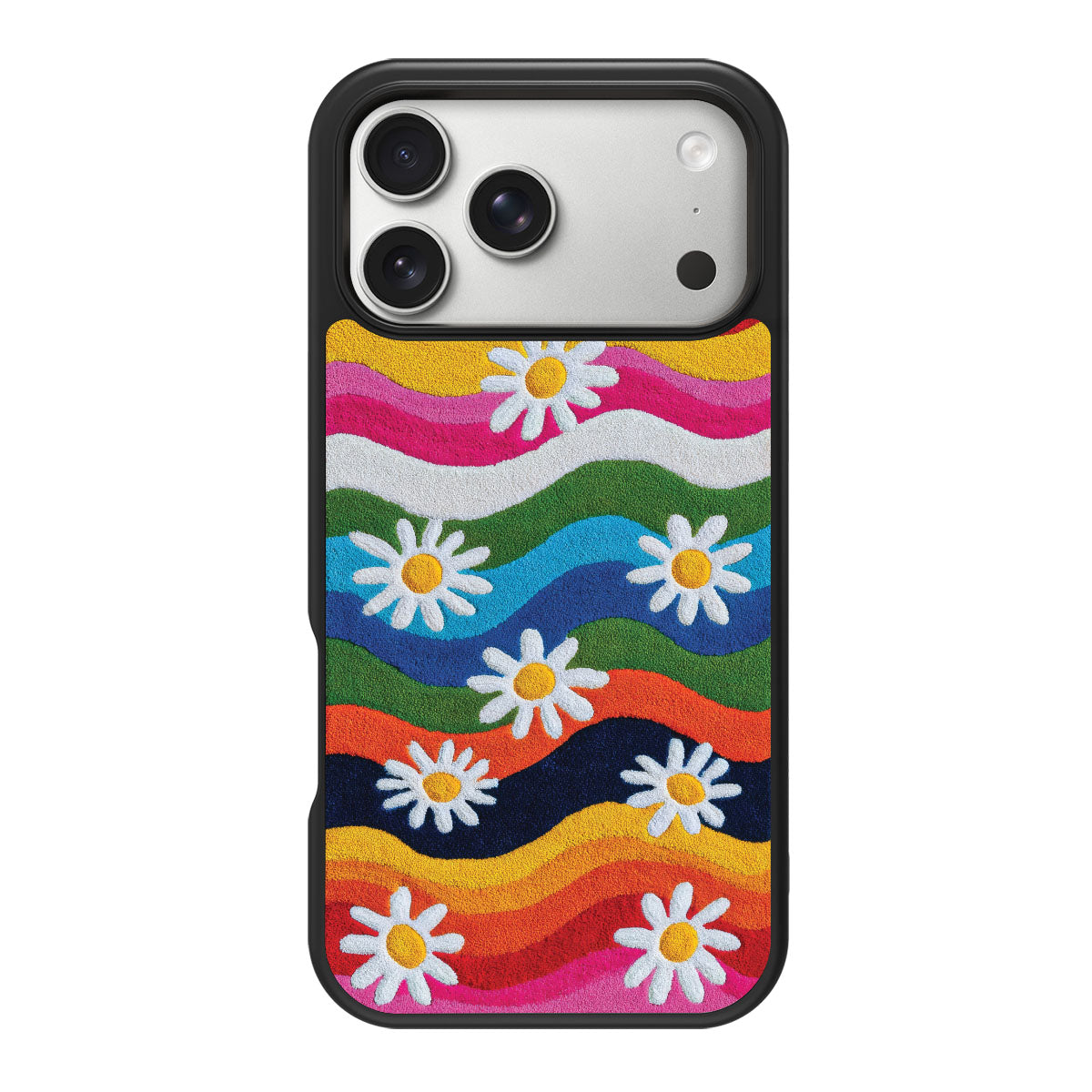 Floral Designer iPhone 18 Pro Max Case – Rainbow Daisy | MagSafe