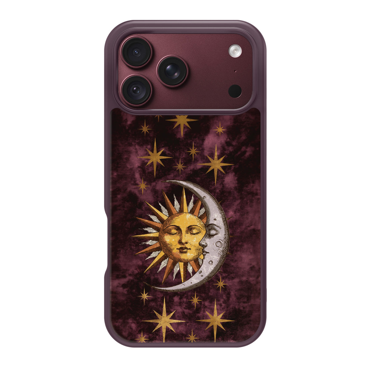 Sun and Moon design back view – iPhone 18 Pro Max case