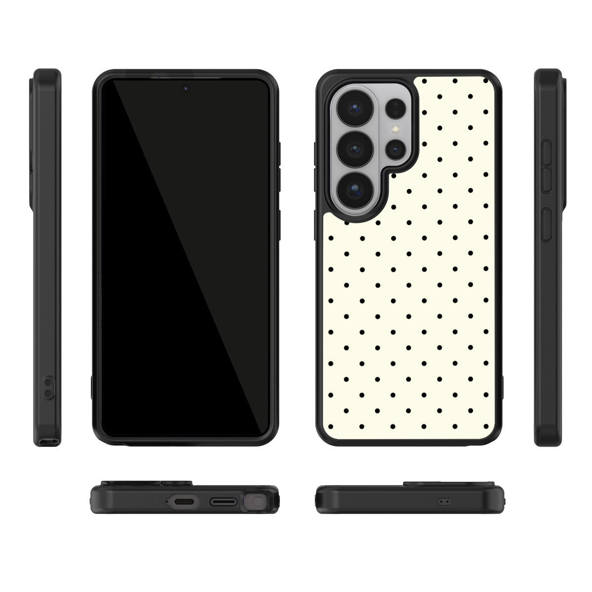 Ivory Sprinkle Samsung Galaxy S26 Ultra case – multi-angle view