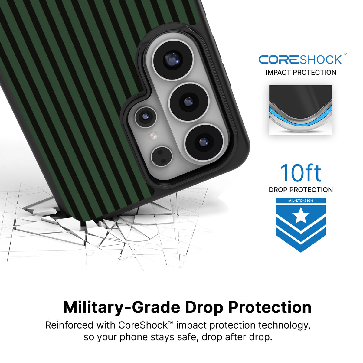 Jungle Rule Samsung Galaxy S26 Ultra case with 10ft military-grade drop protection