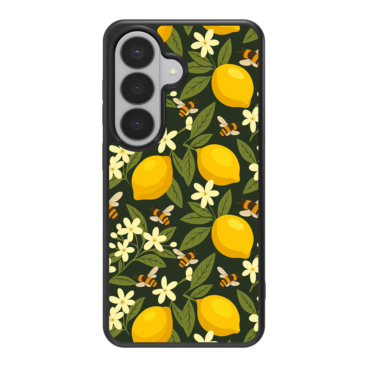 Lemon and Bees design back view – Samsung Galaxy S26 Plus case
