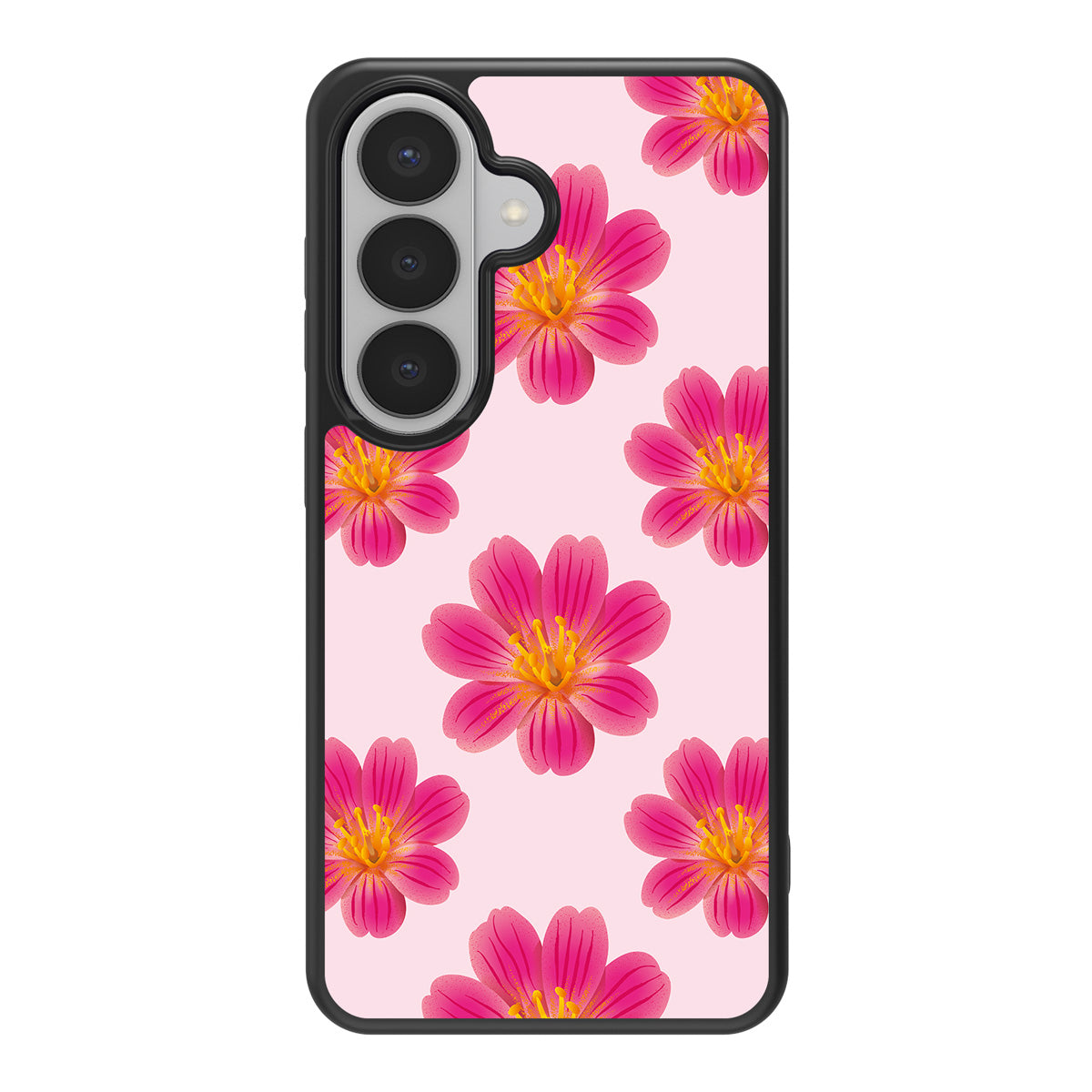 Lewisia Cotyledon design back view – Samsung Galaxy S26 case