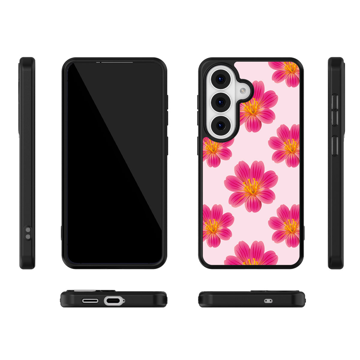 Lewisia Cotyledon Samsung Galaxy S26 case – multi-angle view
