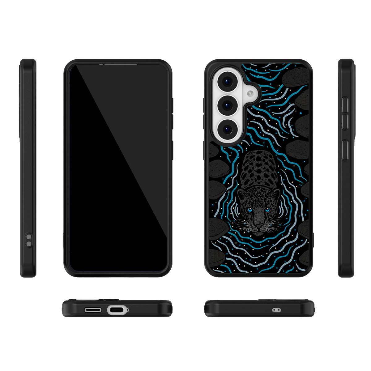 Midnight Panther Samsung Galaxy S26 case – multi-angle view