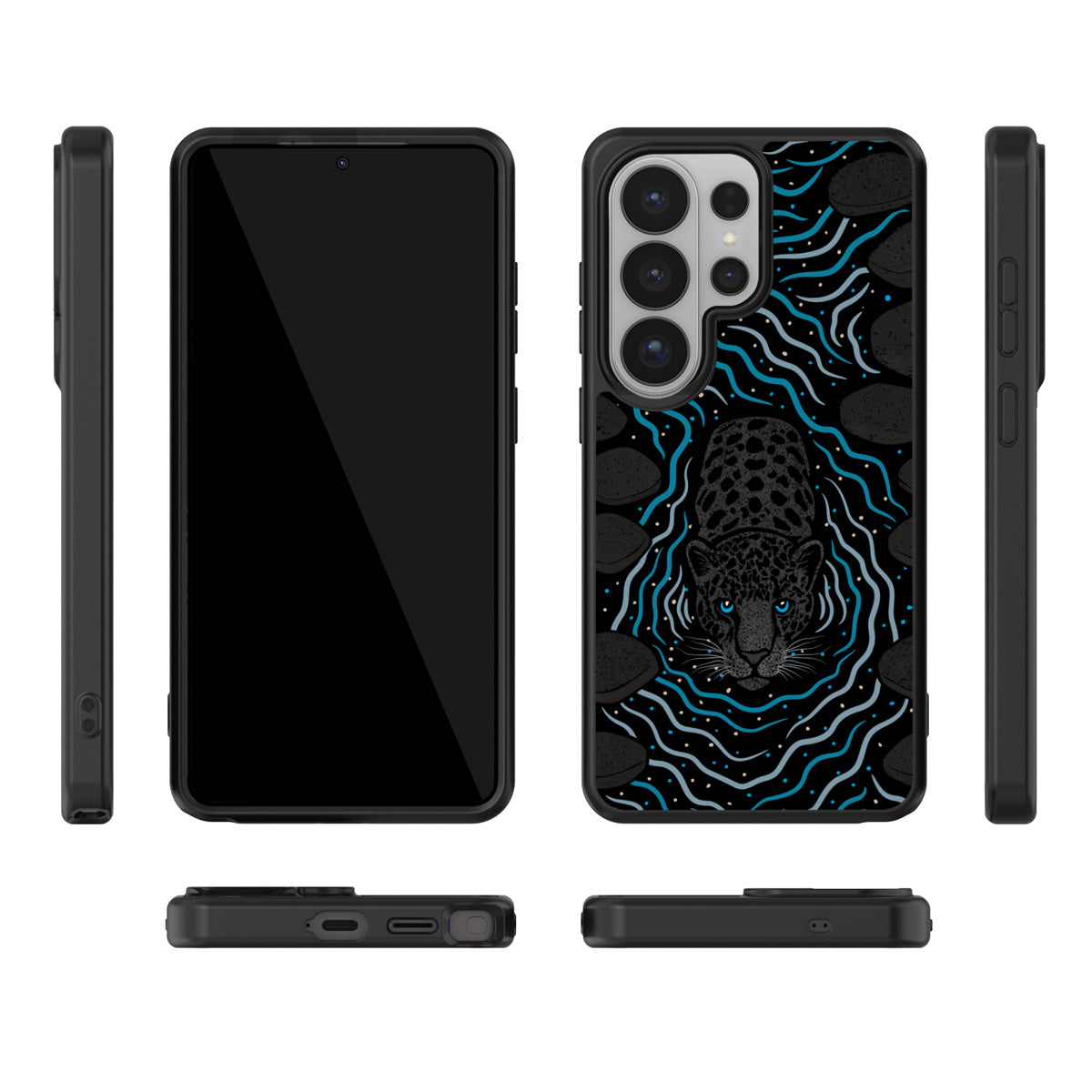 Midnight Panther Samsung Galaxy S26 Ultra case – multi-angle view