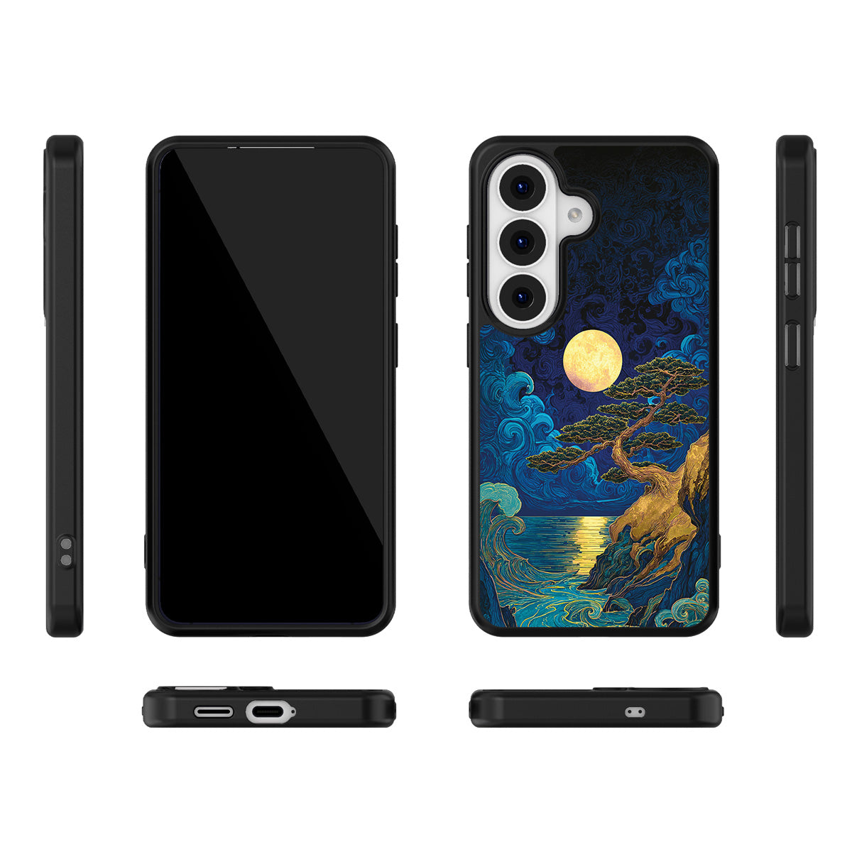 Moonlit Tide Samsung Galaxy S26 Plus case – multi-angle view