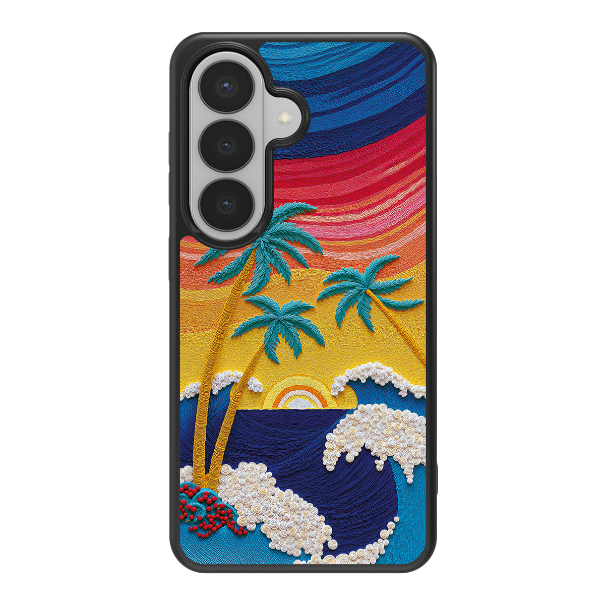 Paper Tropics design back view – Samsung Galaxy S26 Plus case