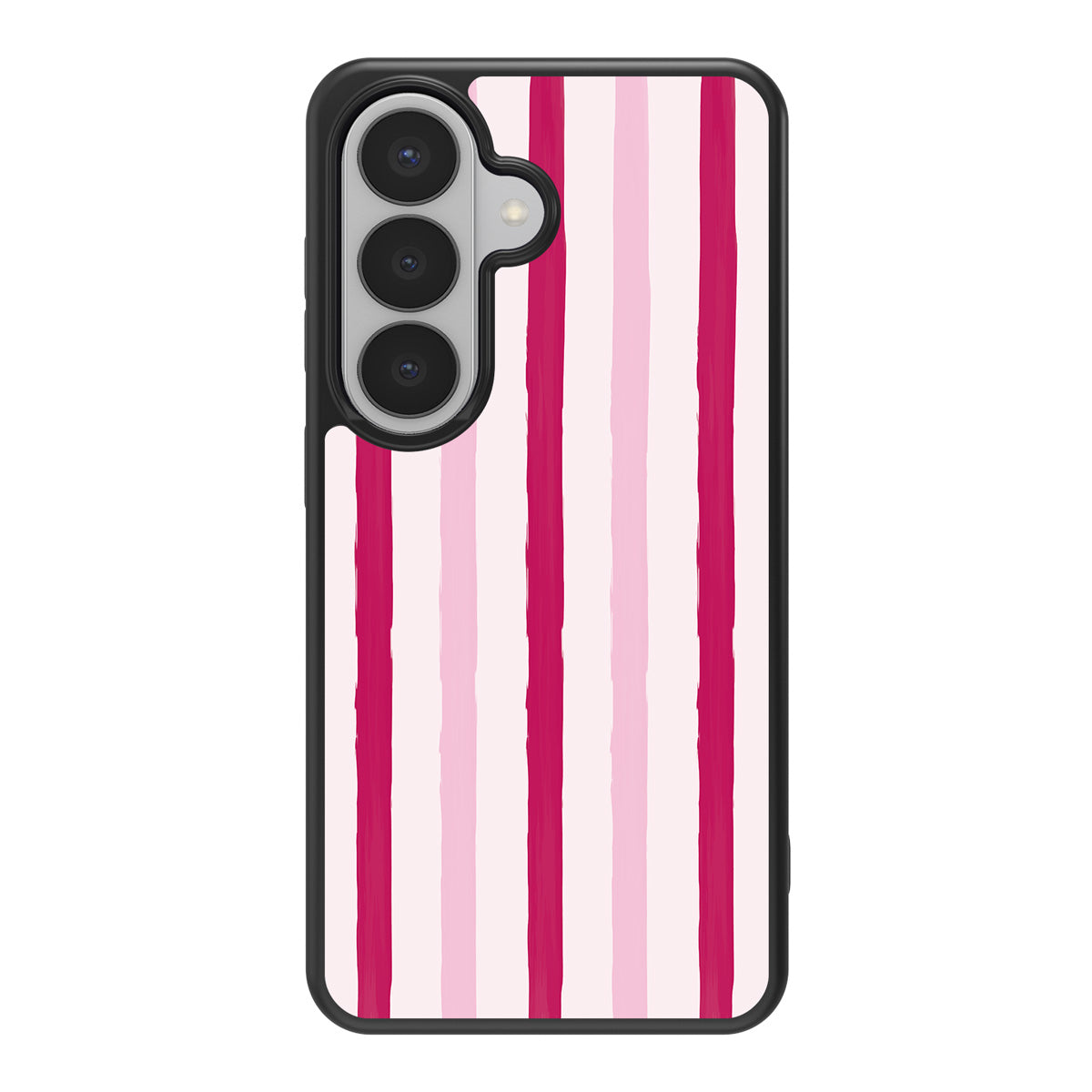 Pink Watercolor Stripes design back view – Samsung Galaxy S26 Plus case