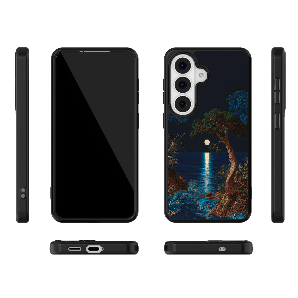 Quiet Moon Samsung Galaxy S26 case – multi-angle view