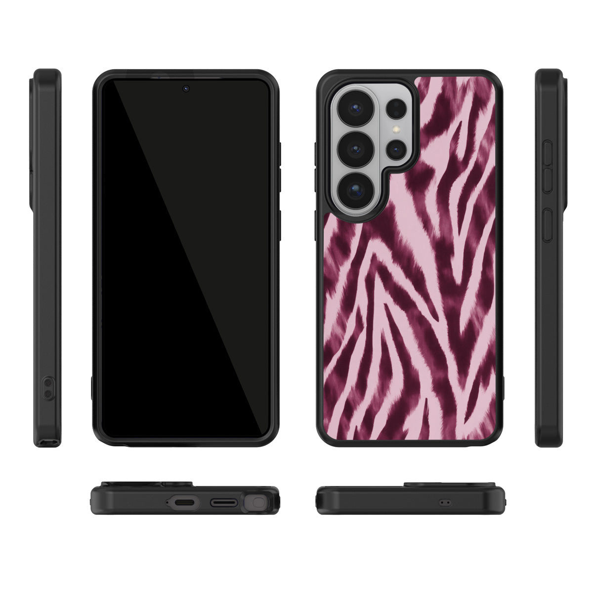 Sangria Zebra Samsung Galaxy S26 Ultra case – multi-angle view