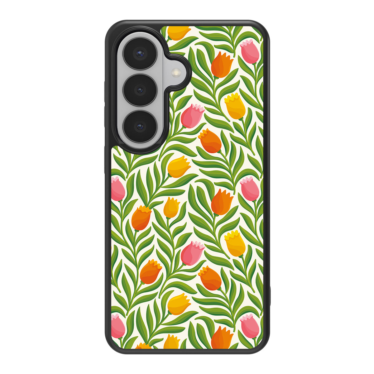 Spring Tulips design back view – Samsung Galaxy S26 case