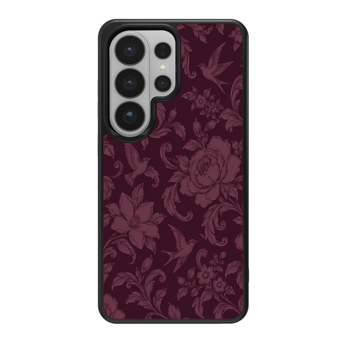 Swallow Damask design back view – Samsung Galaxy S26 Ultra case