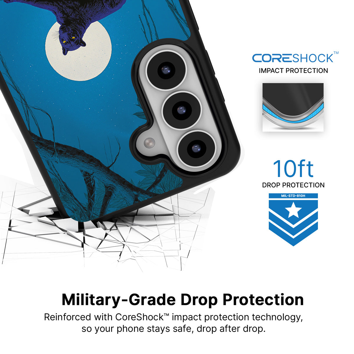 Tropic Panther Samsung Galaxy S26 case with 10ft military-grade drop protection