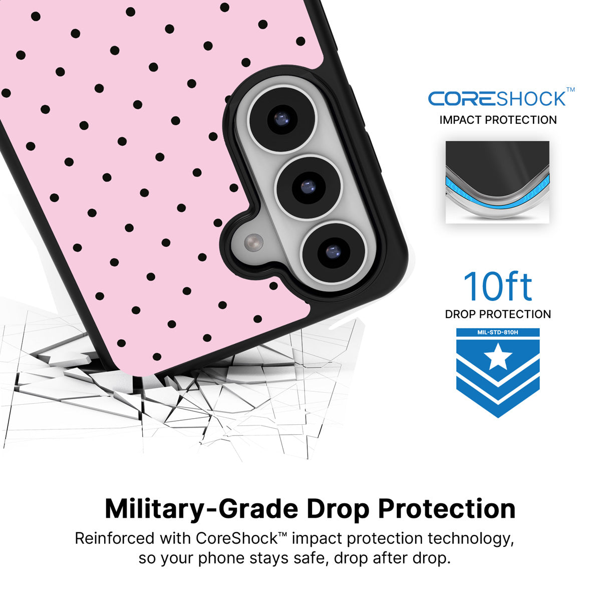 Veloria Samsung Galaxy S26 case with 10ft military-grade drop protection