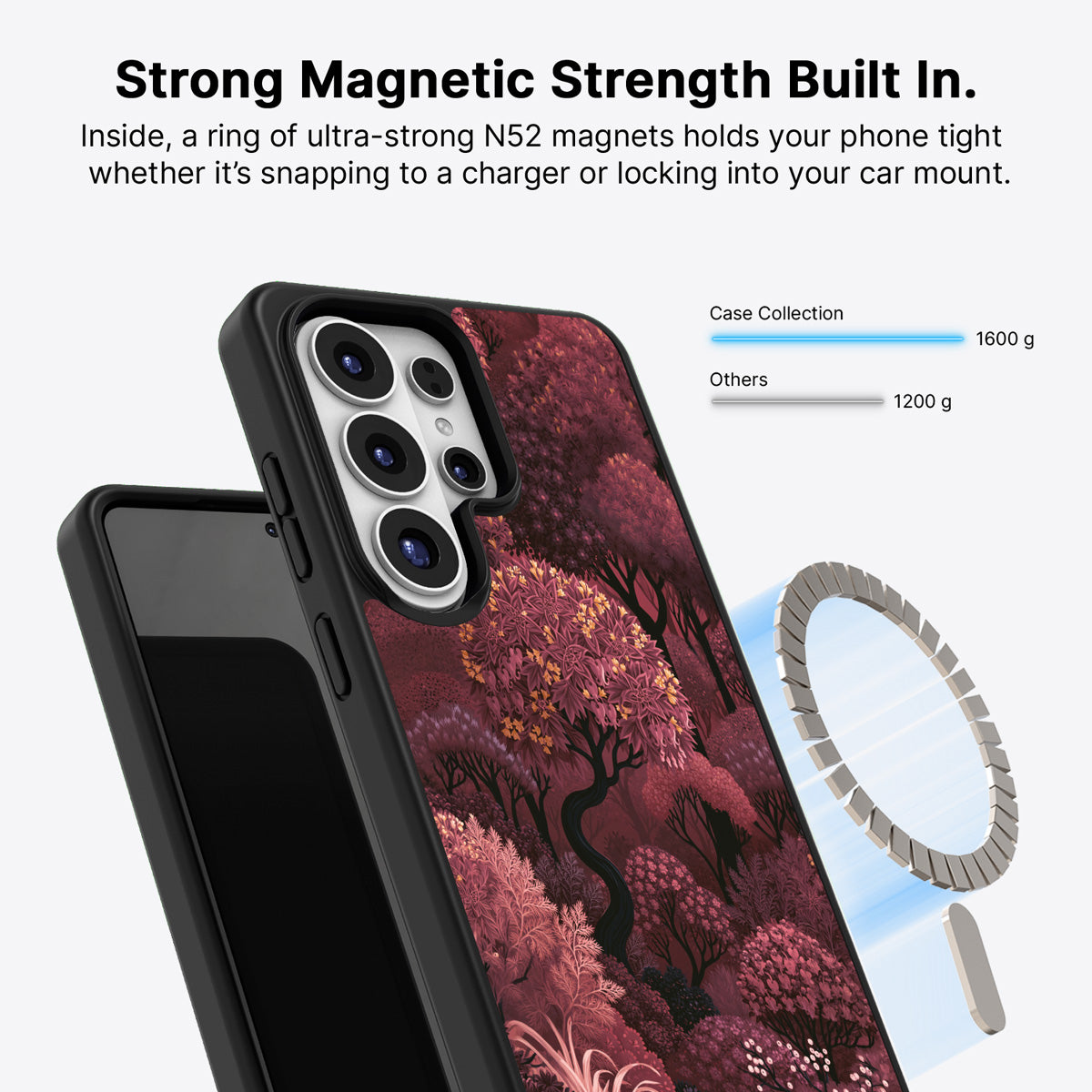 Samsung Galaxy S26 Ultra Qi2 magnetic case with N52 magnets – Velvet Reverie design