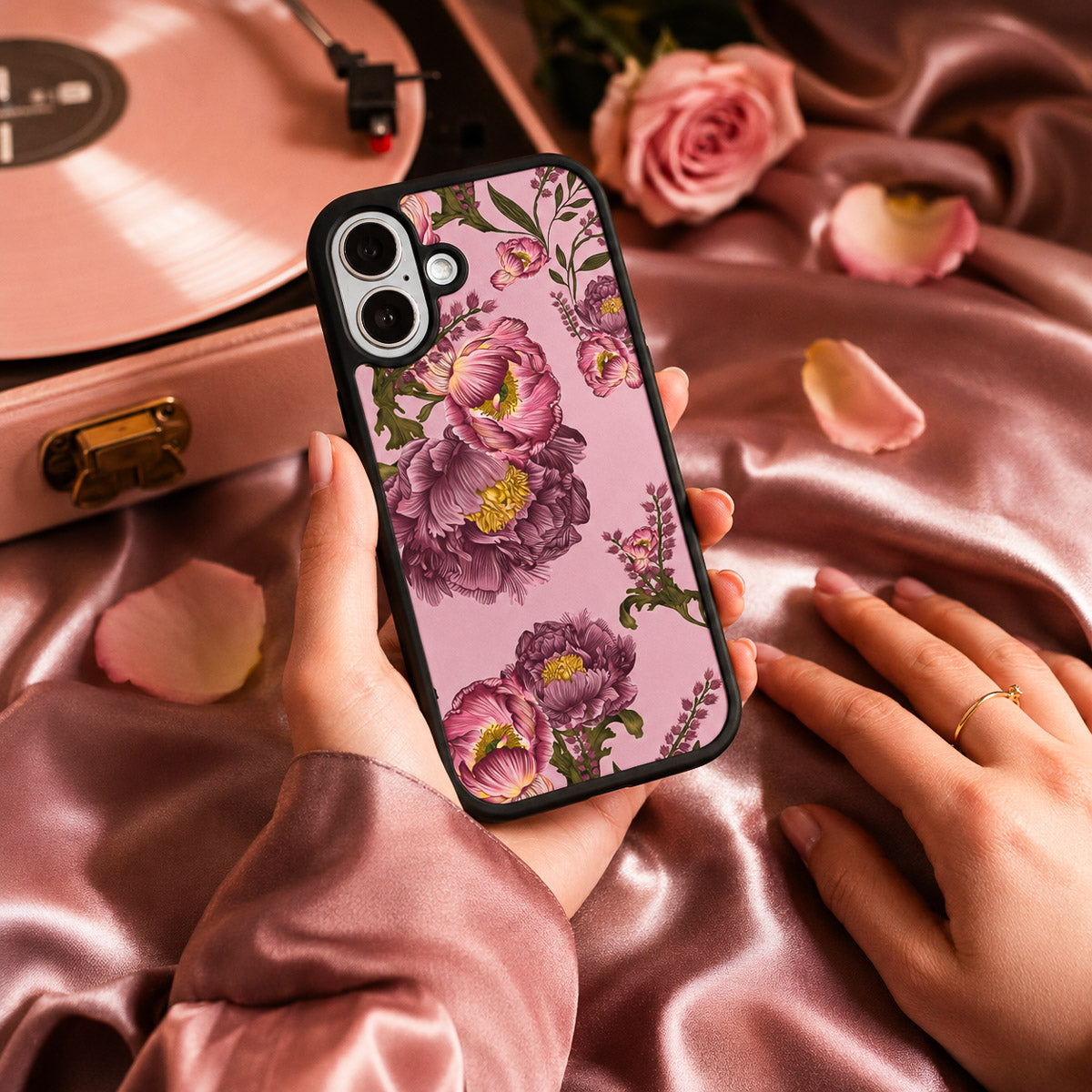 Floral Designer iPhone 16 Plus Case – Vintage Blossoms | MagSafe — view 3