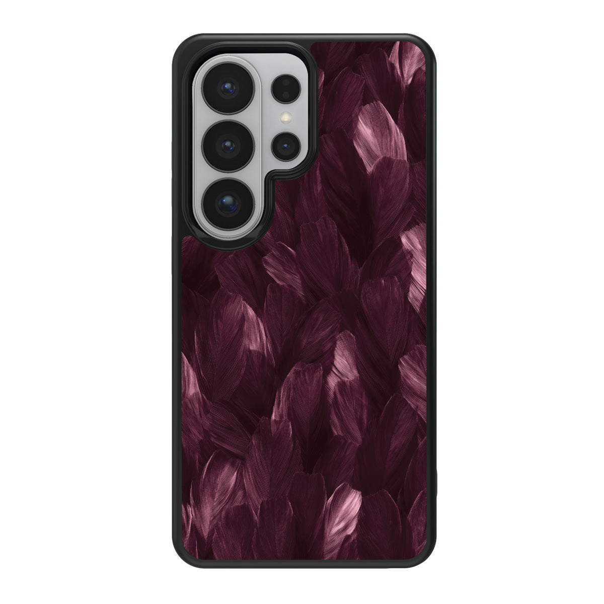 Wine Plumage design back view – Samsung Galaxy S26 Ultra case